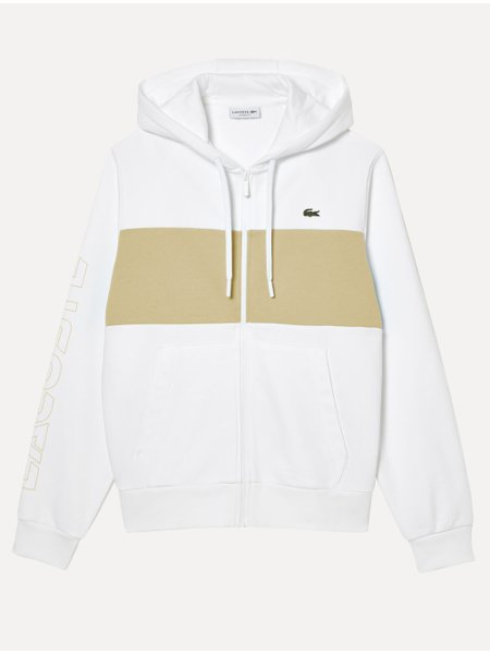 Lacoste Outlet Beige Lacoste Hoodie Moletom Lacoste Masculino