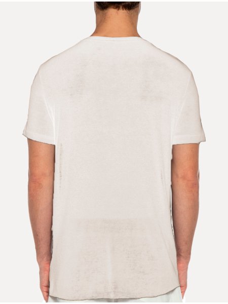 Camiseta Osklen Masculina Regular Vintage Viscose-e Flower Parts Off-White