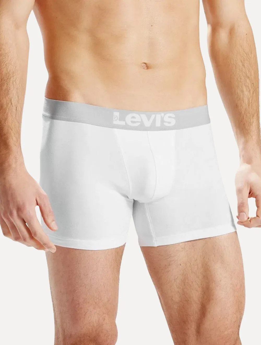 Cueca Levis Boxer Brief Gray Branca Pack 2UN | Secret Outlet levis boxer sale