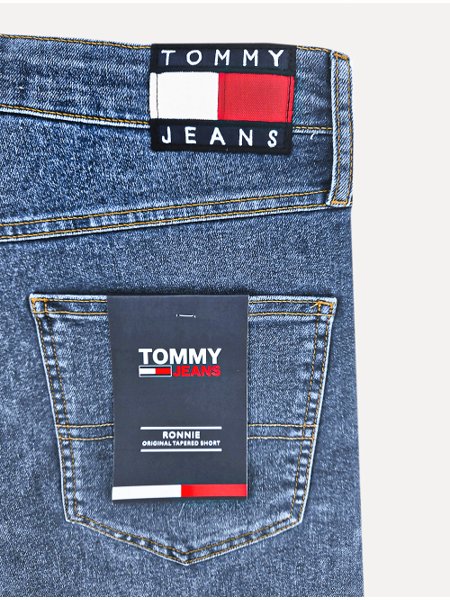 Bermuda Tommy Jeans Masculina Ronnie Tapered Short Azul Médio