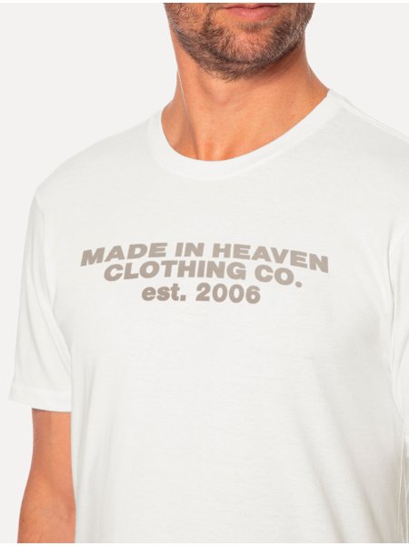 Camiseta John John Masculina Regular Made In Heaven Off-White