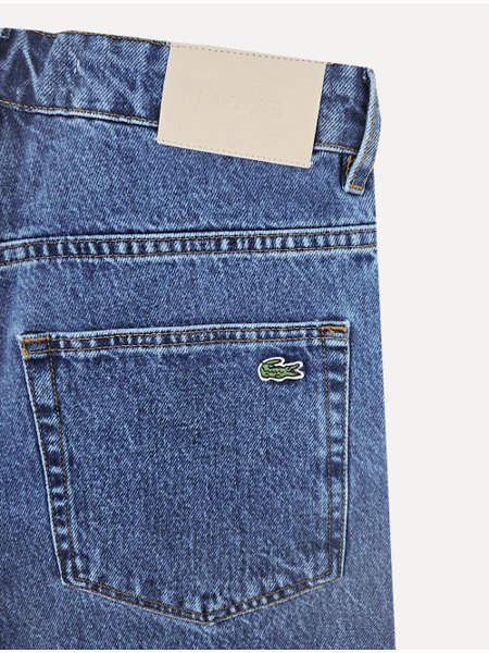 Bermuda Lacoste Jeans Masculina Essential Cotton Azul