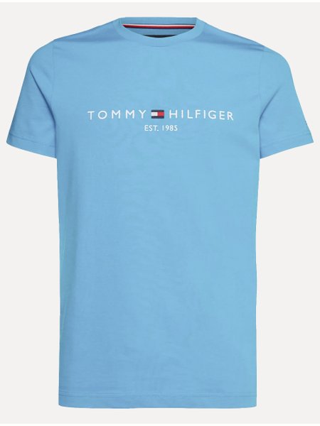 Camiseta Tommy Hilfiger Masculina New York Flag Logo Cinza Mescla