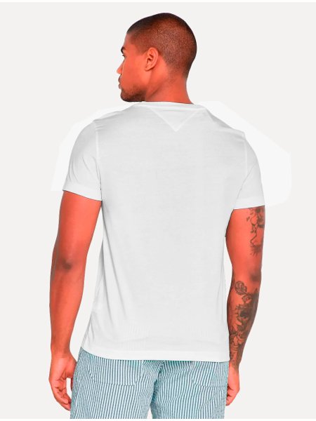 Camiseta Tommy Hilfiger Masculina Brand Love Small Logo Branca
