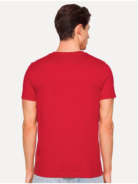 Camiseta Tommy Hilfiger Stripe Box Masculina - Vermelho