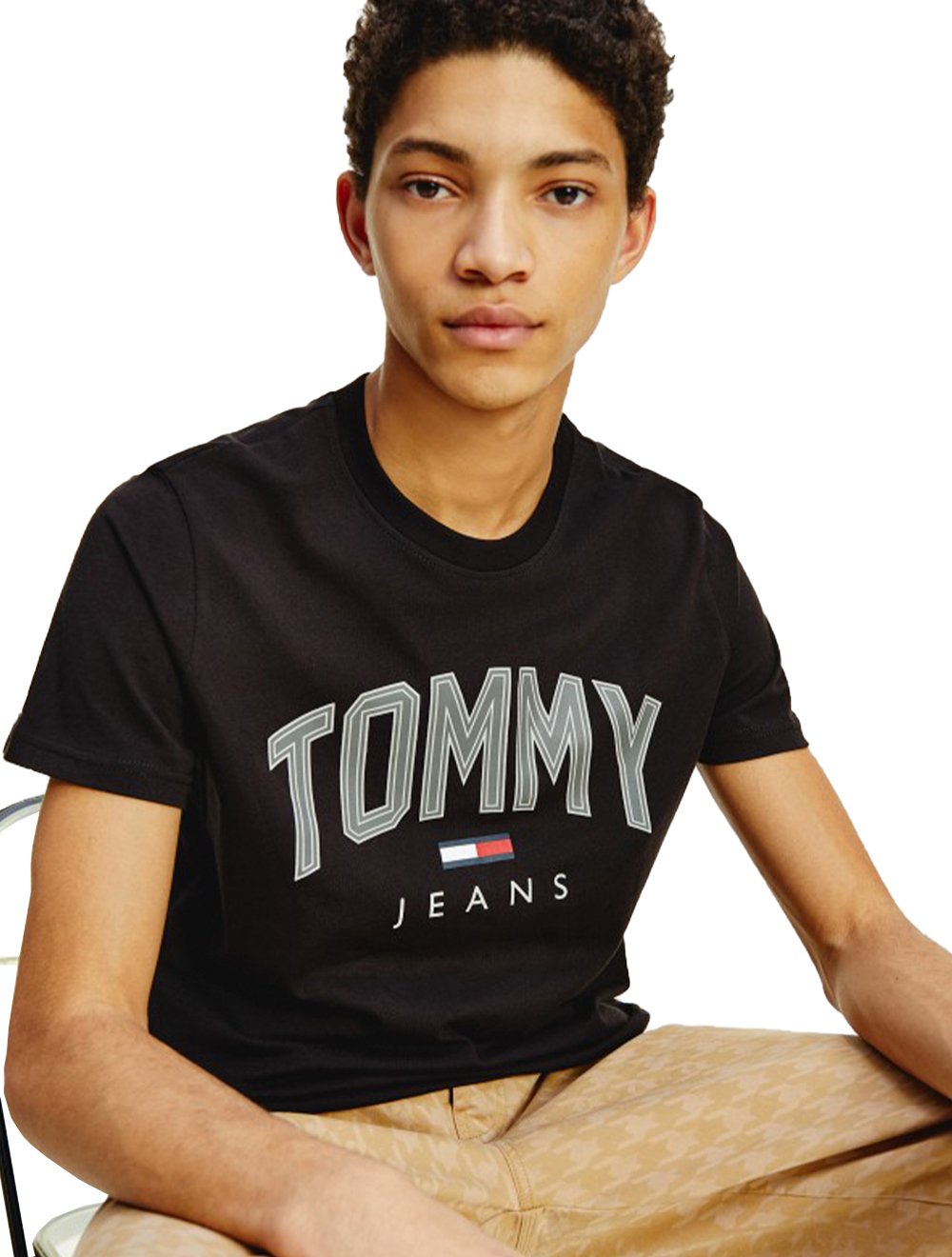 Camiseta Tommy Jeans Masculina Shadow Print Preta