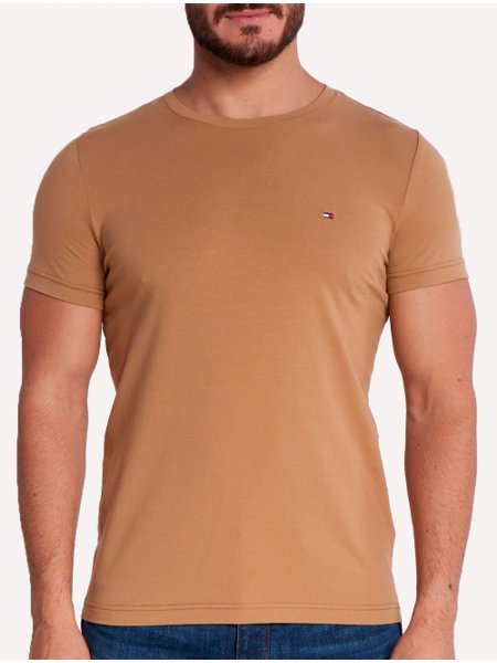 Camiseta Tommy Hilfiger Masculina Essential Cotton Cáqui