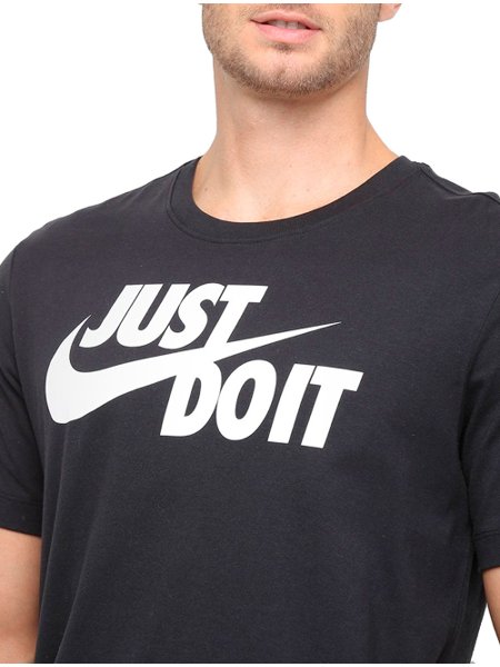 camiseta nike preta just do it masculina