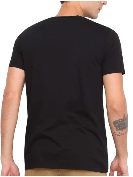 Camiseta Replay Masculina C-Neck Italian Brand Preta