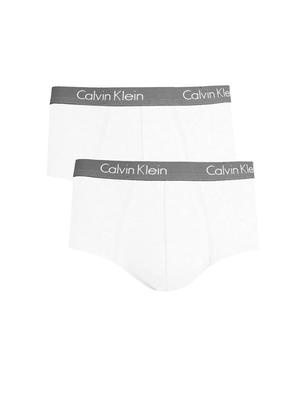 Cuecas Calvin Klein Brief Cotton Print Branca Pack 2UN