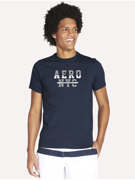 Camiseta Aeropostale Aero NYC Logo Marinho