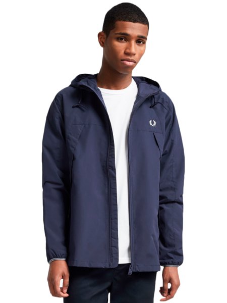 fred perry zip through moletom com capuz