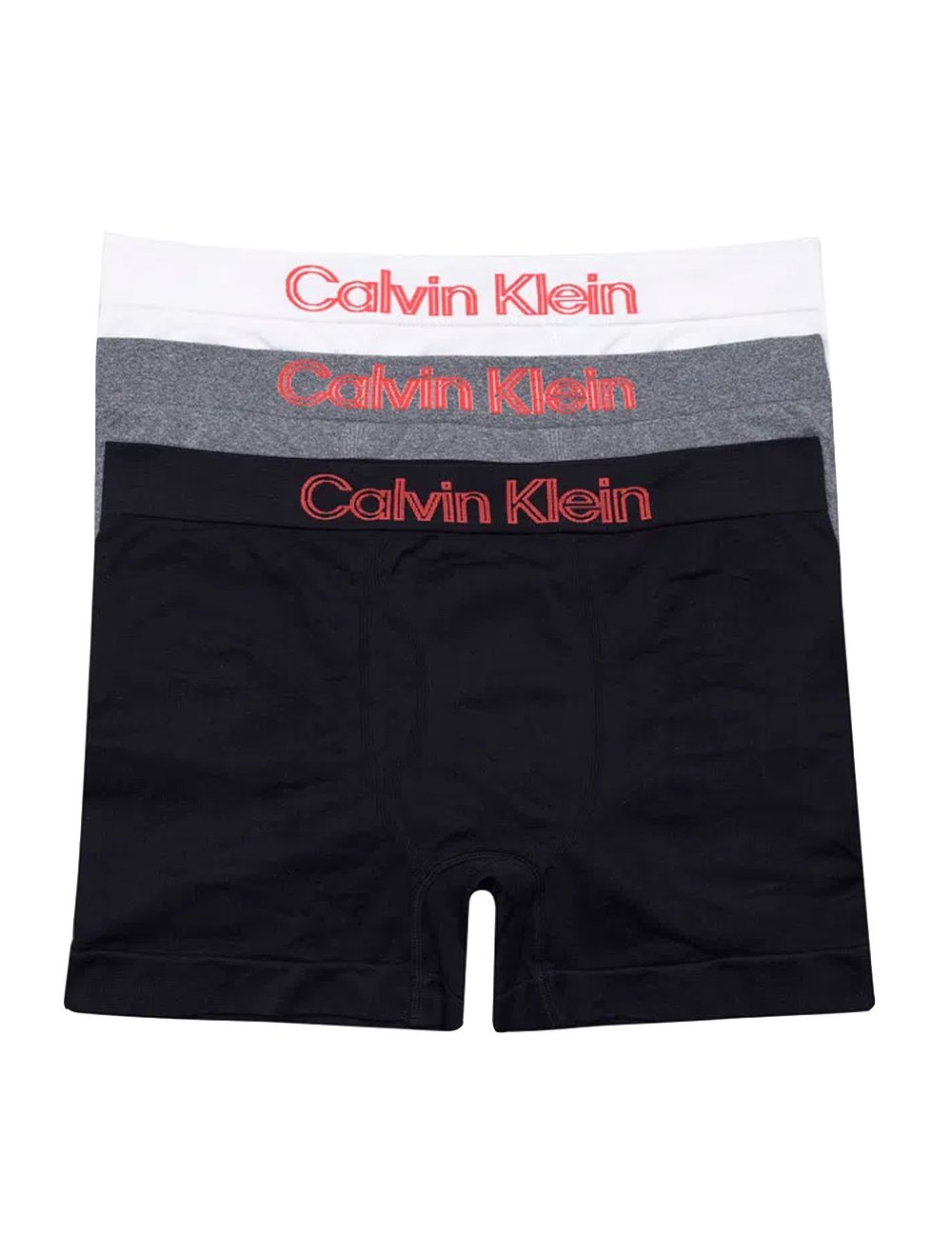 Cuecas Calvin Klein Underwear Trunk Seamless Outline Logo Branca Preta e  Mescla Pack 3UN