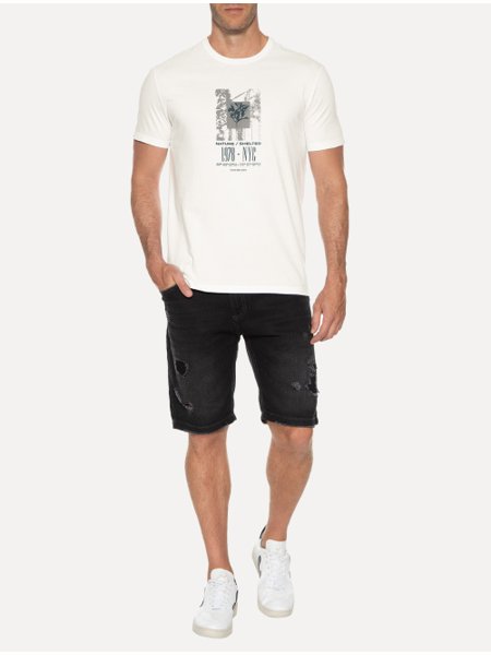 Camiseta Calvin Klein Jeans Masculina Sustainable 1978 NYC Off-White