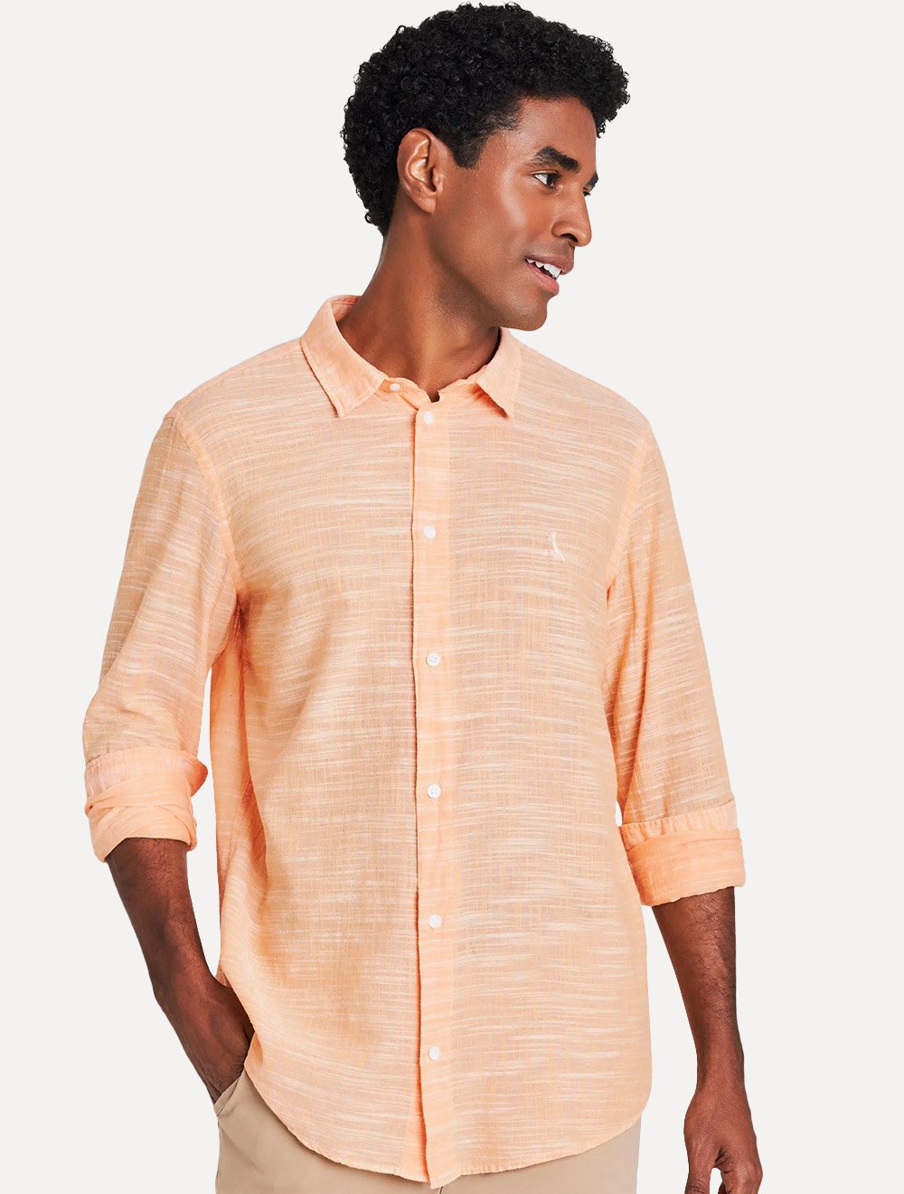 Camisa Reserva Masculina Flamê Leve Laranja Mescla