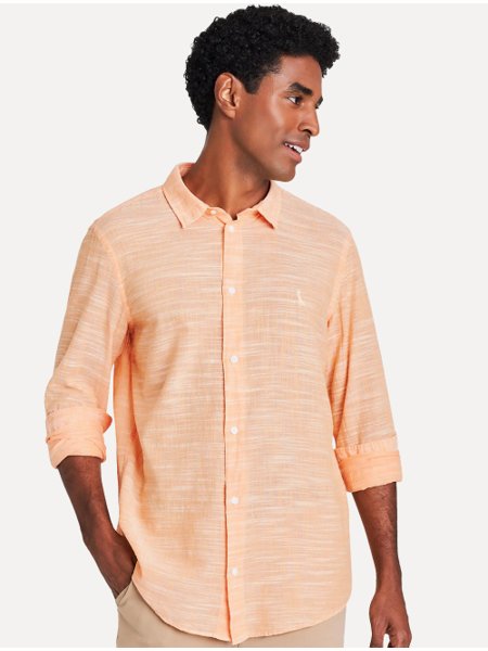 Camisa Reserva Masculina Flamê Leve Laranja Mescla