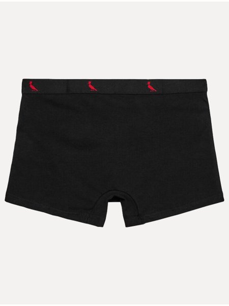 Cueca Reserva Masculina Boxer Red Woodpecker Cotton Preta