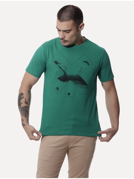 Camiseta Von der Volke Masculina Origineel Infinite Kosmos Verde