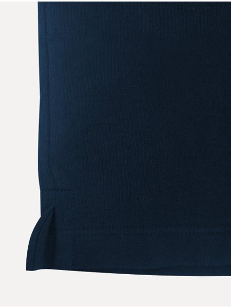 Polo Calvin Klein Piquet Slim Básica Sem Friso Azul Marinho