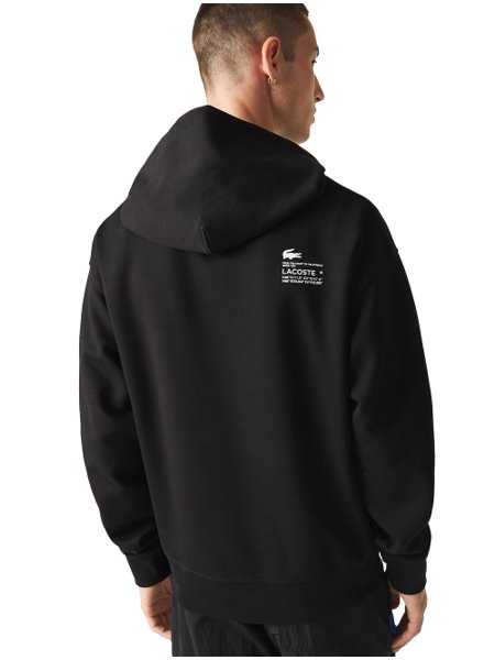 Moletom Lacoste Masculino Hoodie Back Logo Preto