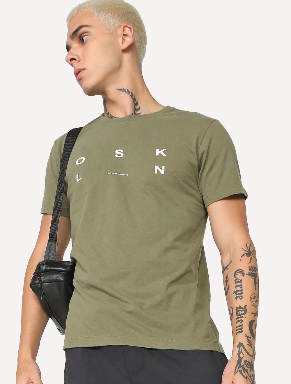 Camiseta Osklen Masculina Slim Vintage OSK RJ Verde