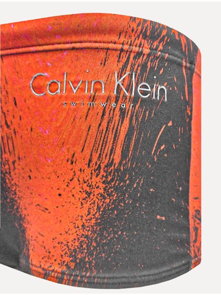 Sunga Calvin Klein Swimwear Grunge Grafite/Orange