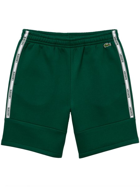 Bermuda Lacoste Masculina Moletom Fleece Signature Sash Verde