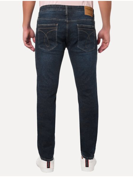 Calça Calvin Klein Jeans Masculina Skinny 5 Pockets N.Y 1978 Marinho