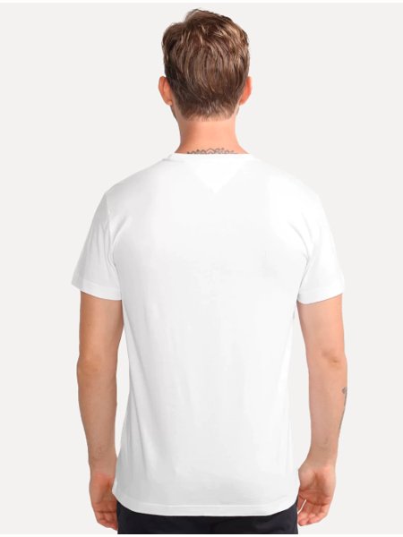 Camiseta Tommy Hilfiger Masculina 3D Large Corp Logo Branca