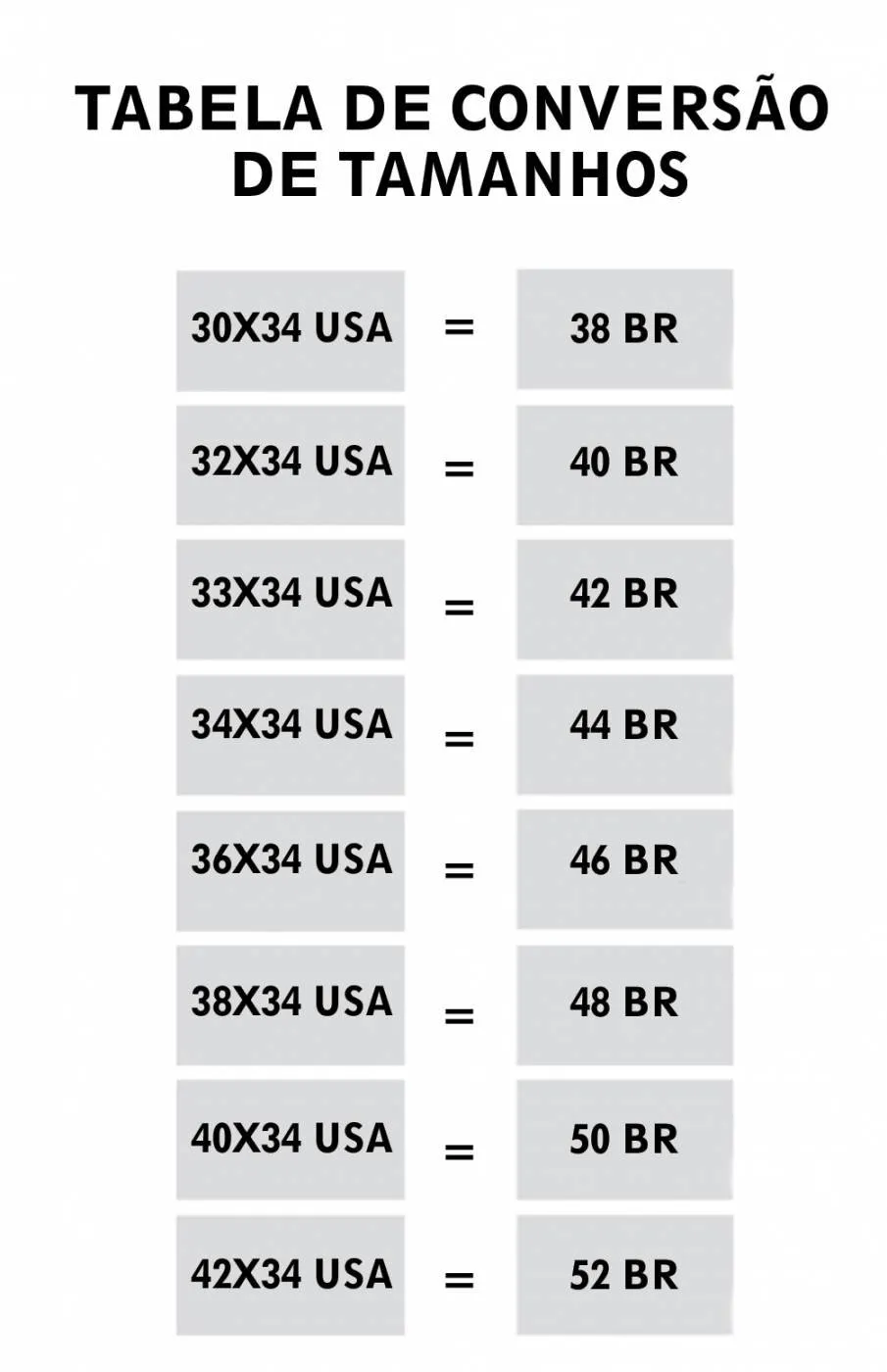 Tabela de medidas levis shops feminina