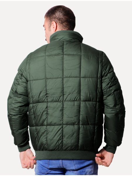 Jaqueta Victory Eagle Masculina Puffer Buttons Verde Escuro