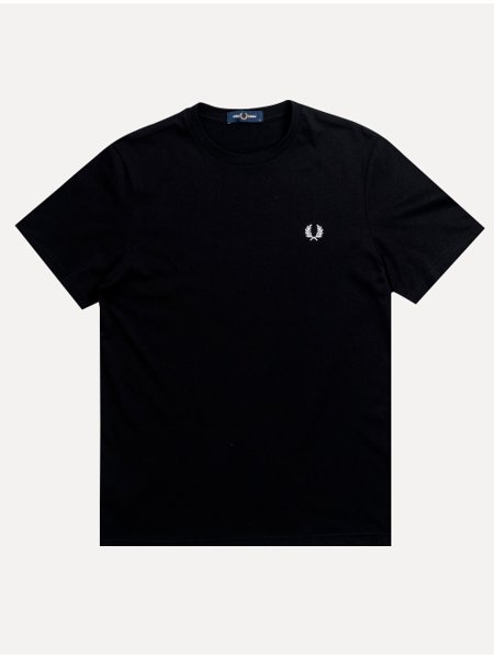 Camiseta Fred Perry Masculina Regular Back Graphic Laurel Preta