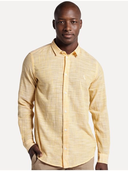 Camisa Reserva Masculina Flamê Leve Amarelo Mescla