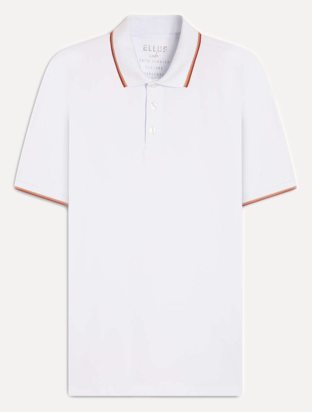 Polo Ellus Masculina Piquet Classic Easa Friso Light Branca