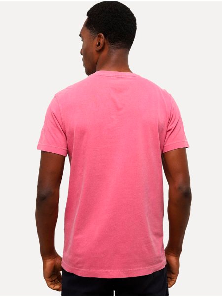 Camiseta Osklen Masculina Slim Stone Leblon Rosa