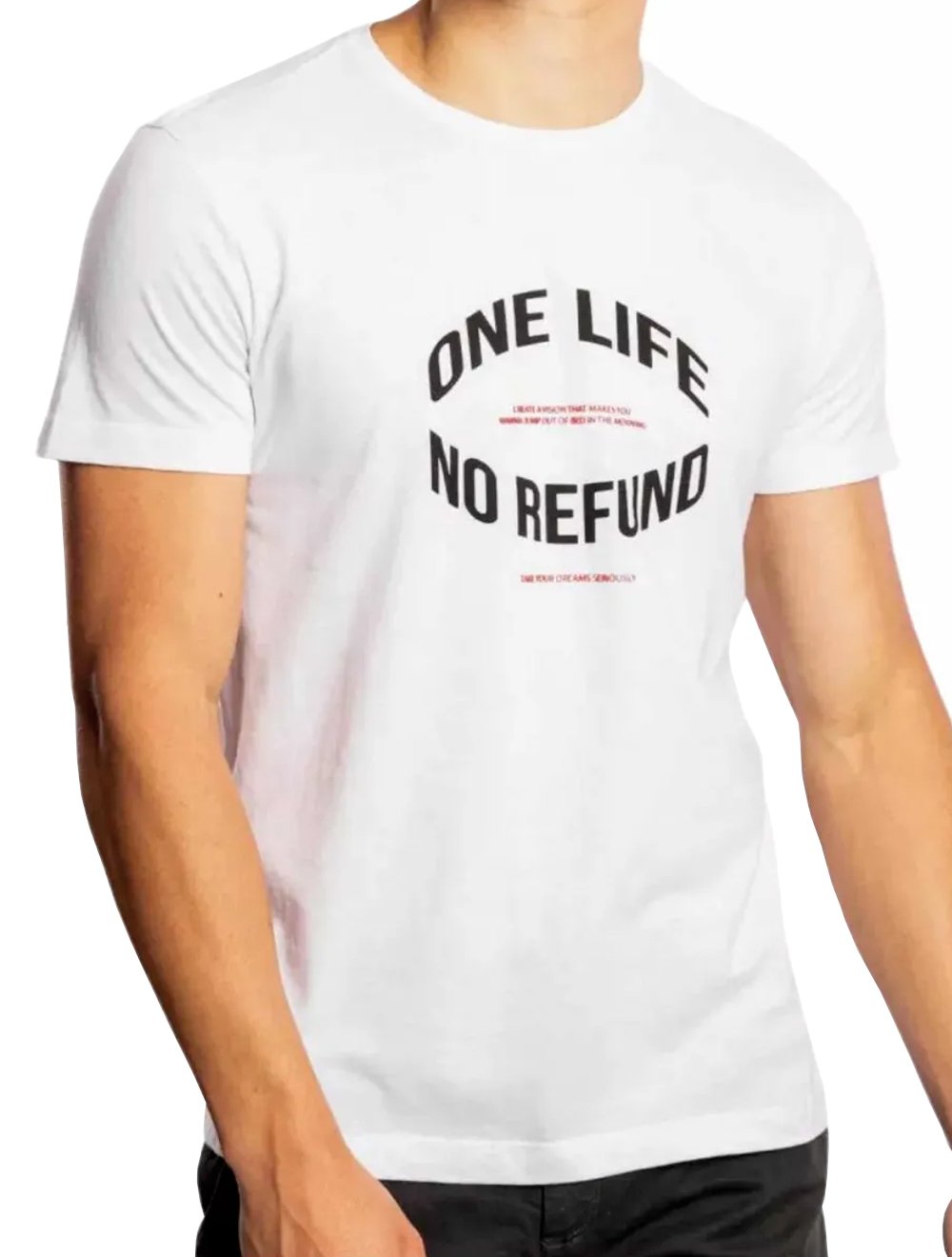 Camiseta Sergio K Masculina One Life No Refund Branca