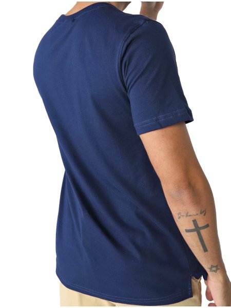 Camiseta Fila Masculina Letter Premium Azul Marinho
