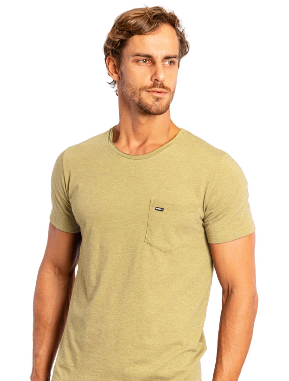 Camiseta Sergio K Back To Basics Pocket Castor Cáqui