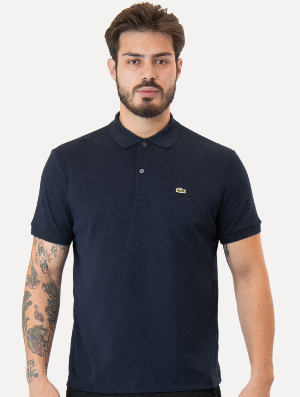 Polo Lacoste Masculina Malha Regular Fit Light Pima Cotton Azul