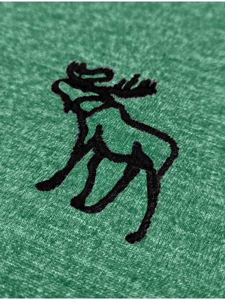 Camiseta Abercrombie Masculina Outline Black Icon Verde Mescla