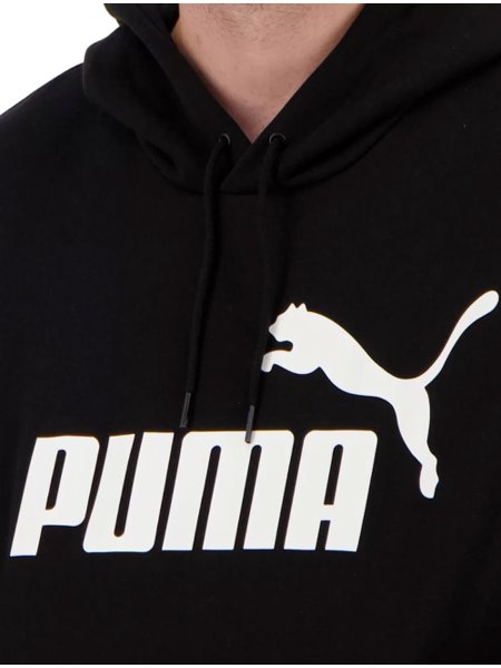 Moletom Puma Masculino Hoodie Essentials Big Logo Preto