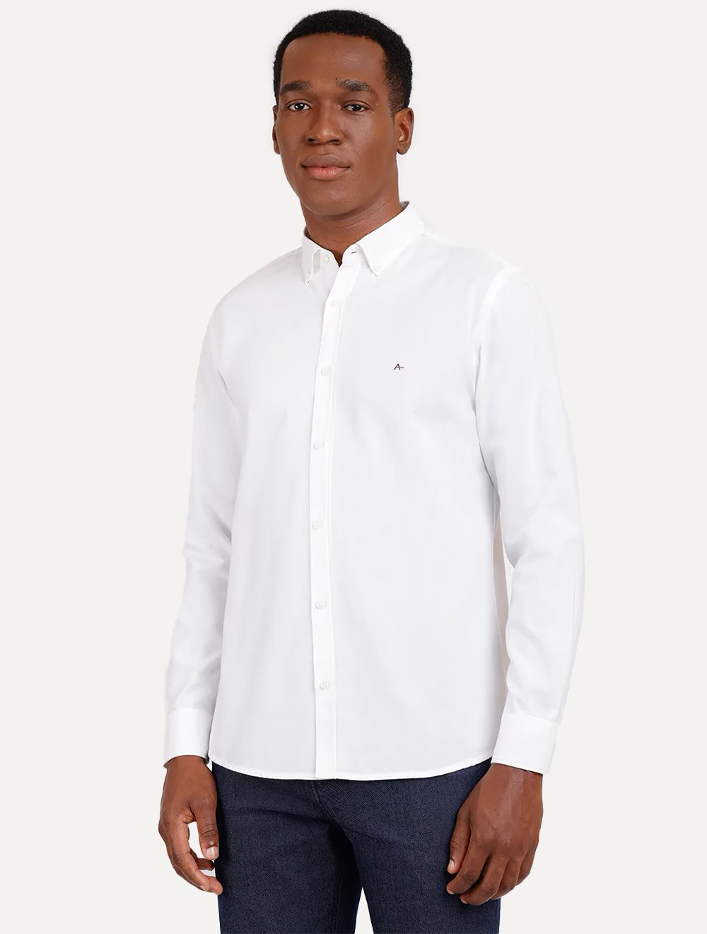 Camisa Aramis Masculina Slim Oxford Button Down Off-White | Secret Outlet