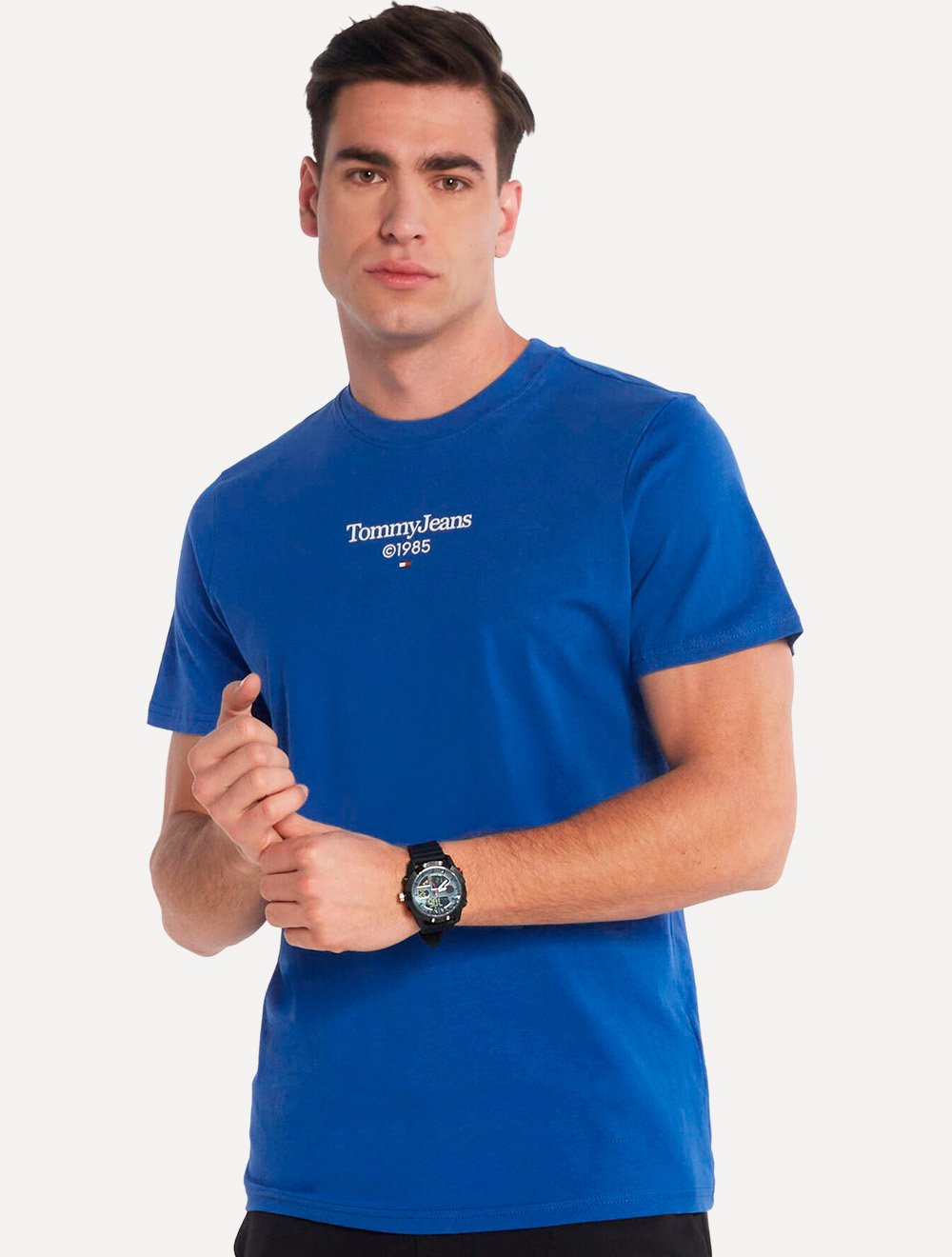 Camiseta Tommy Jeans Masculina Regular TJ 85 Entry Azul Royal