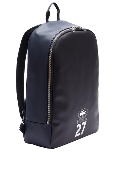Mochila Lacoste 1927 Coated Canvas Marinho/ Preta | Secret Outlet
