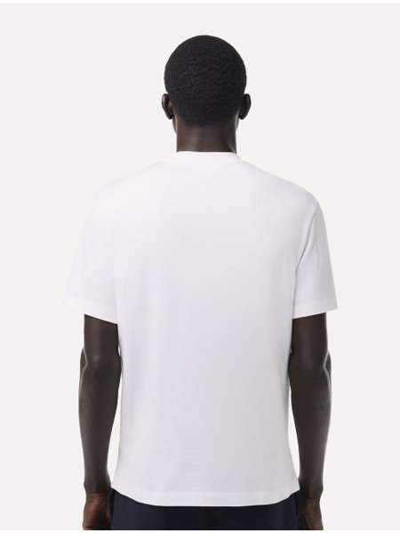 Camiseta Lacoste Masculina Heavy Cotton Ball Print Branca