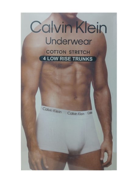 Kit Calvin Klein - 4 Cuecas em Cotton e Modelagem Trunk