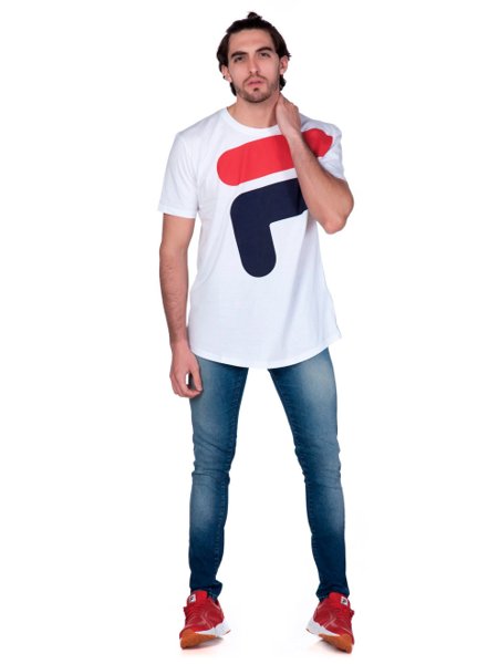 Camiseta Fila Masculina Floating F Oversize Branca