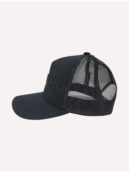 Boné John John Trucker Basic Embroidery Logo Preto