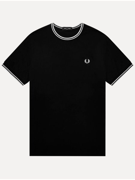 Camiseta Fred Perry Masculina Regular Twin Tipped Preta