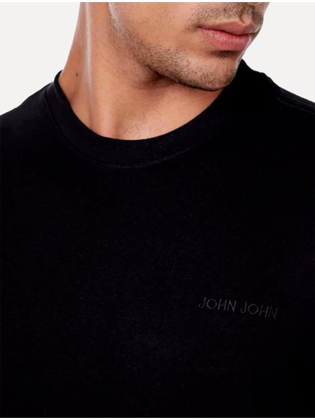 Camiseta John John Masculina Regular New Dirty Preta